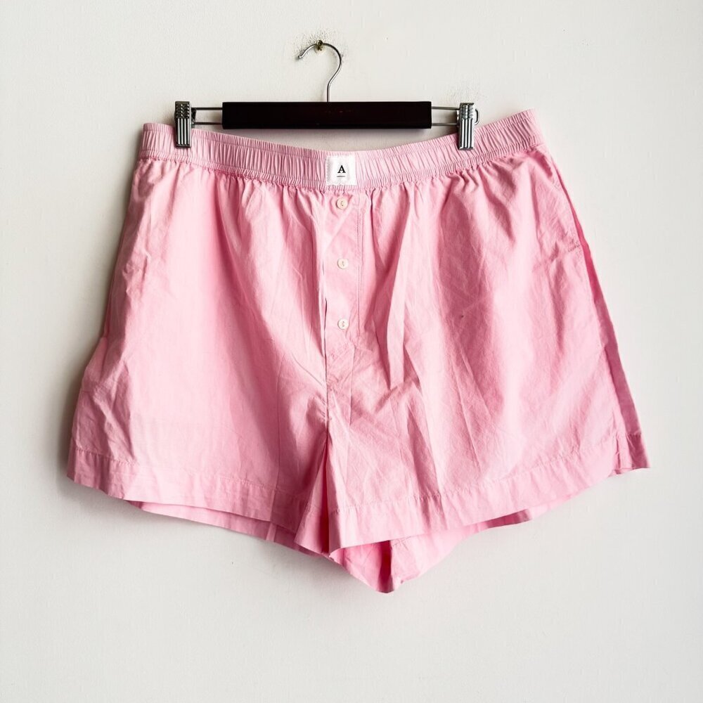 Anthropologie The Wren Boxer Short Cotton Viscose Pink L